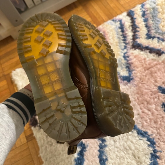 Dr Martens 1460 WOMEN'S FAUX FUR LINED LACE UP BOOTS Butterscotch Size L 7 - Picture 7 of 14